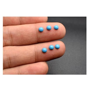 10pcs 1-5mm Round turquoise cabochon, undrilled, gesmtone cab, nail art, many sizes GB1561
