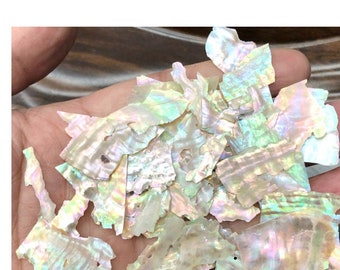 Very Thin Natural MOP Shell Slice Undrilled Inlay Embellishment Flakes Nail Art Decor  Irregular Chips for Jewelry Making 5-500g GB102