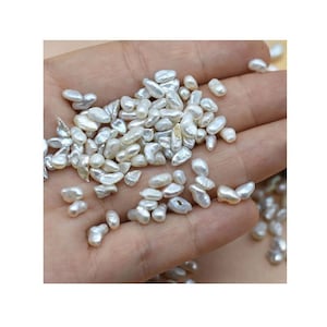 3-6mm Small white keshi pearls, good luster,baroque pearl,loose pearl beads DIY for pendant earring gift for her  PB1102