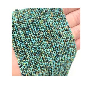 2/3/4mm Faceted Turquoise Beads, Good Quality, Faceted round, Natural Gemstone Beads  GB1612
