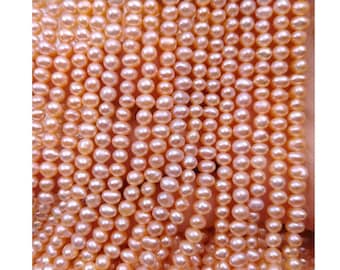 3-4mm Tiny pearls, natural potato freshwater pearl beads, seed pearl jewelry, natural pink lavender color small pearl seed beads PB1770