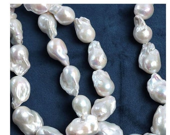 13-16x 15-22mm Fireball pearls, large nucleated baroque pearl, genuine freshwater flameball pearl beads, large teardrop pearls PB1653