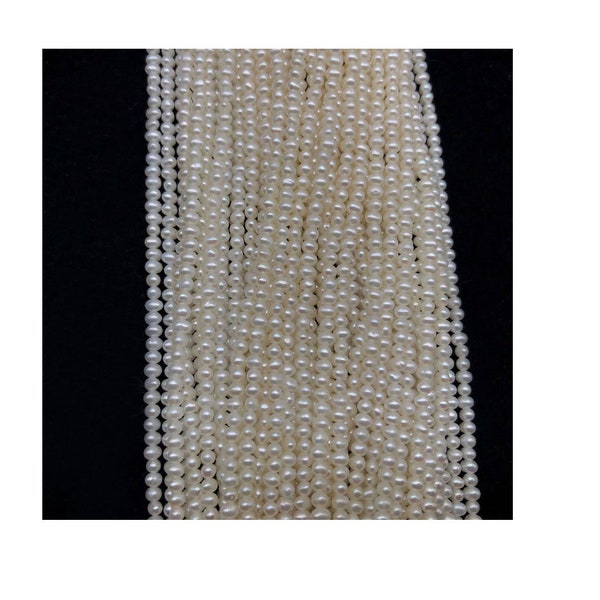 WHOLESALE 2-3mm Tiny Seed Pearl Beads Natural White Potato Freshwater Pearls Genuine Freshwater Pearl Seed Pearls Good Quality PB206