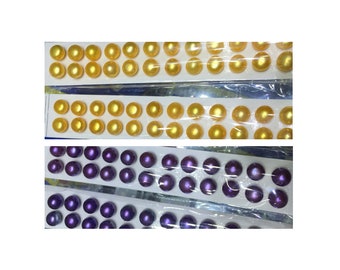 AAA 11-13mm cab pearls, Genuine freshwater pearls, matching pairs, loose pearl beads, yellow/purple pearls, half drilled