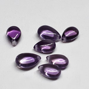 Top Drilled Amethyst Drop Beads Natural Purple Gemstone Top Drilled Waterdrop Bead 12X8mm, 10x7mm  PB354