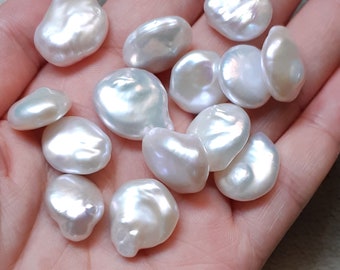 14-20mm Large Baroque Pearls, Natural White Pearls, Irregular Shape Pearl Beads for Jewelry, Single Pearl,PB970