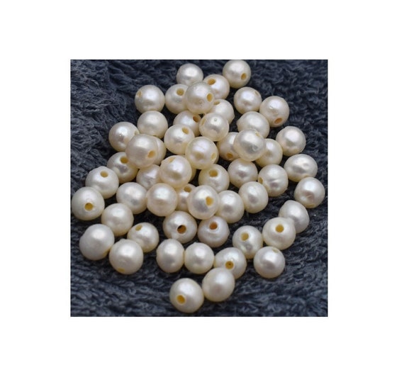 6-11mm Pearl Beads, Large Hole, Genuine Freshwater Pearl, Assorted