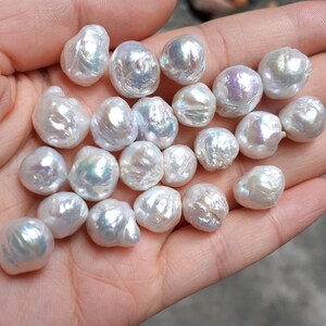 9-13mm Large Natural White Edison Baroque Pearl Beads,High Lustrous Genuine White Baroque Pearls PB1108