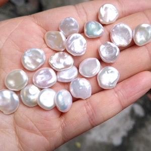 9-11mm White keshi pearl, nugget pearls, cultured pearl, undrilled, PB1857