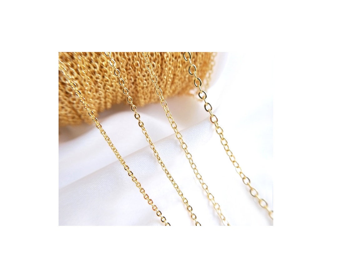 18k Real Gold Plated Chain Gold Plated Chain Bulkchain Wholesale Chain