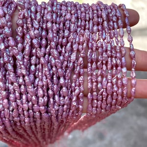 2-4mm Keshi Perle Lila Perle AA 14&quot; Strang zum Verkauf PB1388
