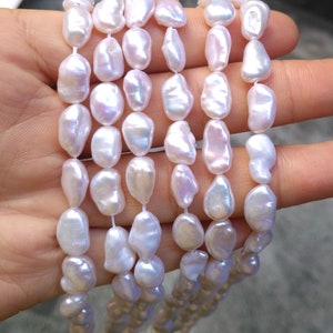 A Grade White Keshi Pearls, 7x10mm Long Drilled Freshwater