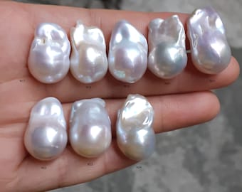 Natural Baroque Pearl 15-20x 18-30mm Freeform Shaped Baroque Pearl, Excellent Quality Baroque Pearl, Fully Drilled, PB1045