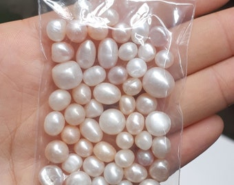 50pcs Natural Raw Shiny Freshwater Baroque Pearl Beads 4-14mm Mineral Shell Loose Gemstones AA+ Pearls PB759