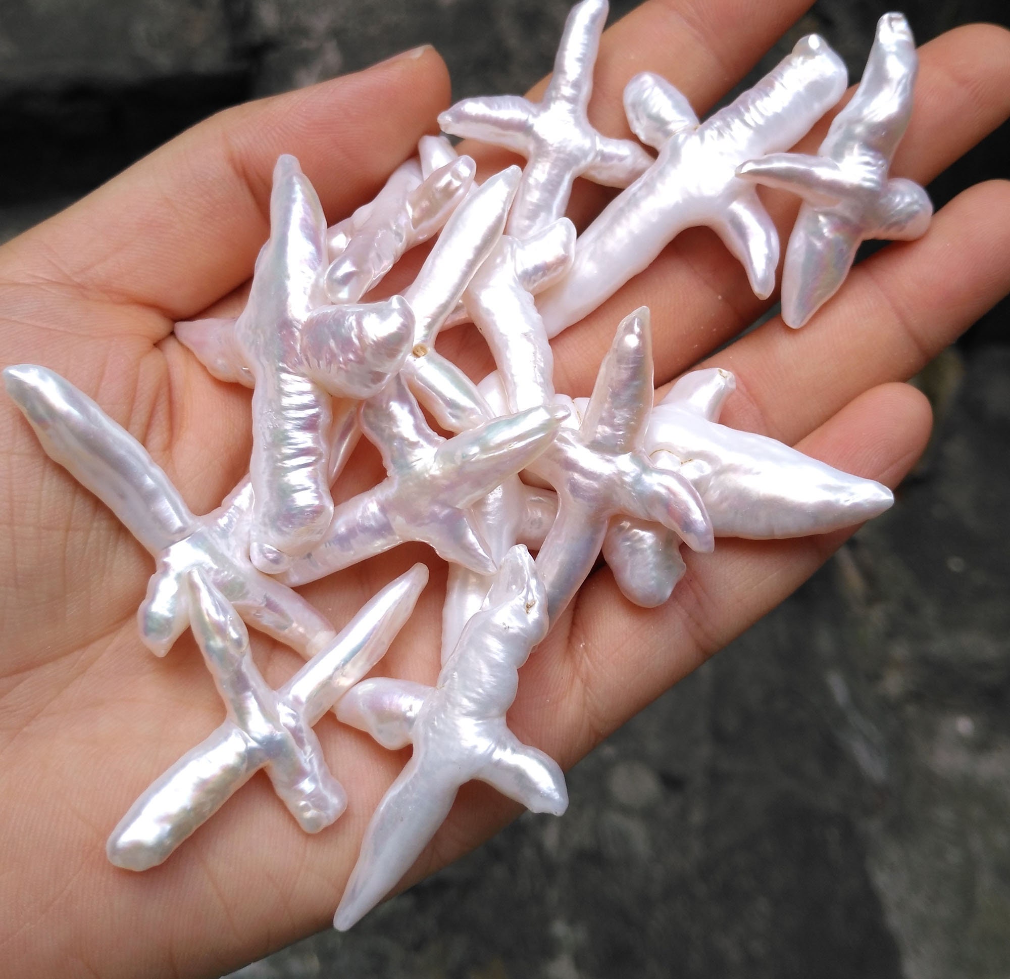 Cross Freshwater Baroque Nugget Loose Pearls- Undrilled/ Drilled Pearl- 20-30x25-45mm PB1705