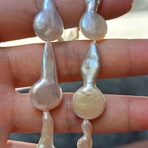 Super Long Pearls/ Long Drop Baroque Pearl/ Drilled Freshwater Pearl ...