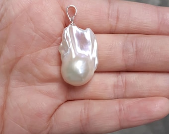 HUGE 15-25MM SOUTH SEA GENUINE WHITE BAROQUE PEARL NECKLACE 35 INCH HUGE 15-25MM SOUTH SEA GENUINE WHITE BAROQUE PEARL NECKLACE 35 INCH