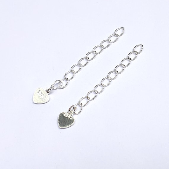 Estensori Per Gioielli In Argento Sterling 925 - 3 Pezzi Da 3,5,8 Cm, Per Collane E Bracciali - Foto 8