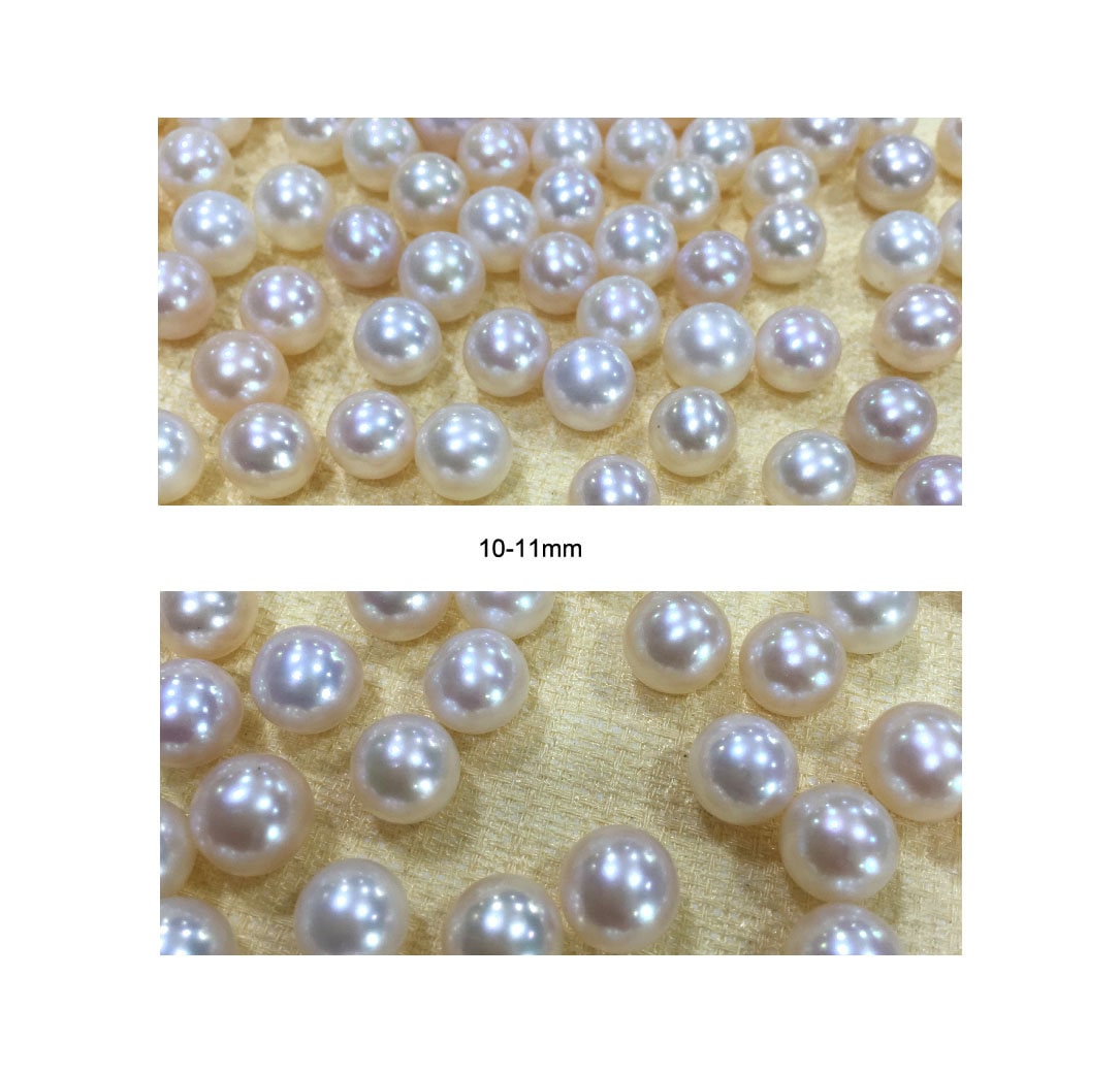 10-11 mm ホワイト 日本製 アコヤ ルース パール 宝石 半穴 10-11 mm ホワイト 日本製 アコヤ ルース パール 宝石 半穴