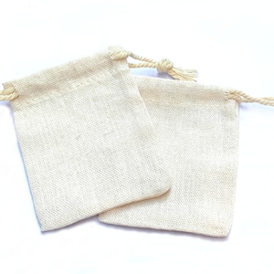 sac en coton, petit sac à bijoux, petite pochette, sac de dessin, sac cadeau, lin de coton, pochette, 9x8cm/4x3 pouces
