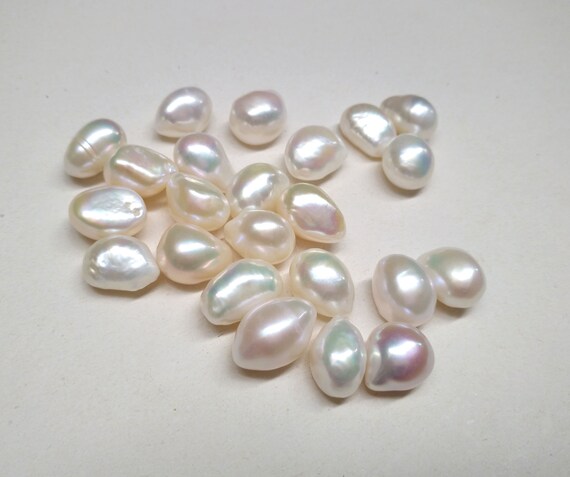 11-14x13-20 mm ホワイト バロック パール ルース ドロップ パール 