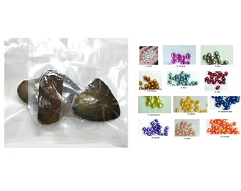 Freshwater Oyster Individually Wrapped With 6-9mm Drop Pearl inside Good Quality Pearl - Choose Pearl Quantity for One Oyster PB491
