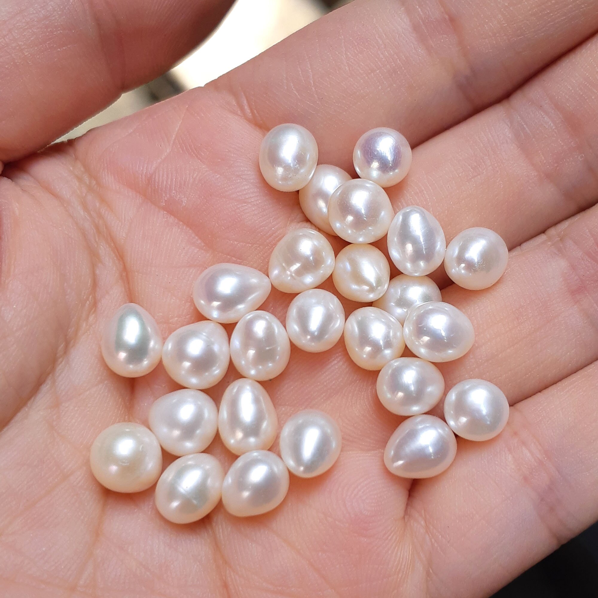 58mm undrilled pearl loose freshwater pearl natural pearls Etsy