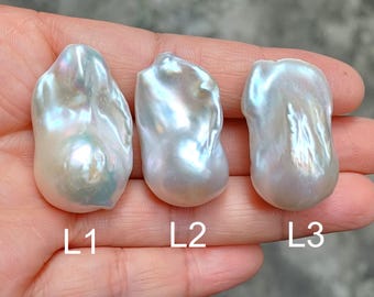 30-35mm Long Pearl Beads, White Baroque Pearl , For Making Freshwater Pearl Pendant, Huge Pearl, PB2247
