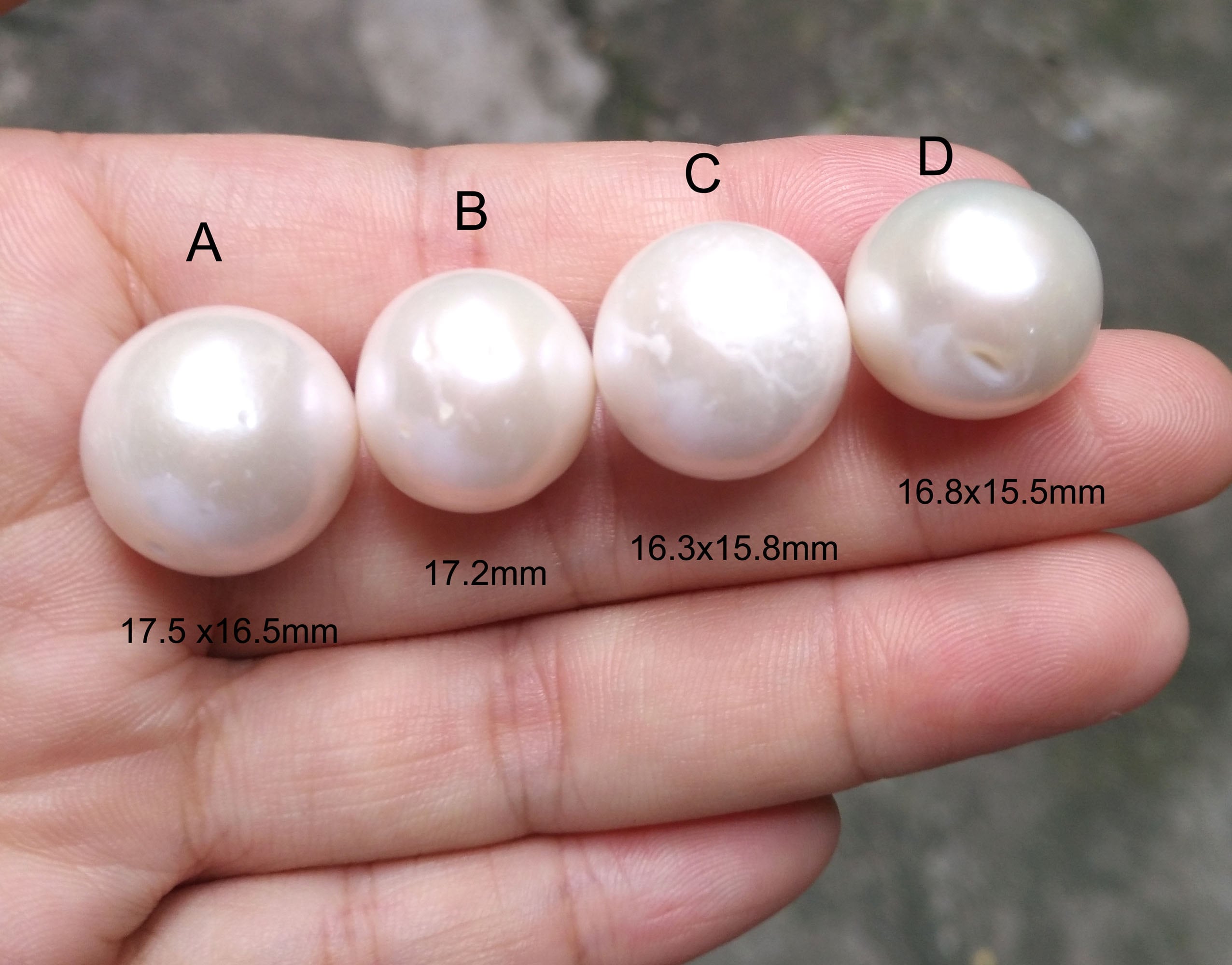 15～17mmのラージエジソンパール、天然ホワイトパール、ジュエリー用 