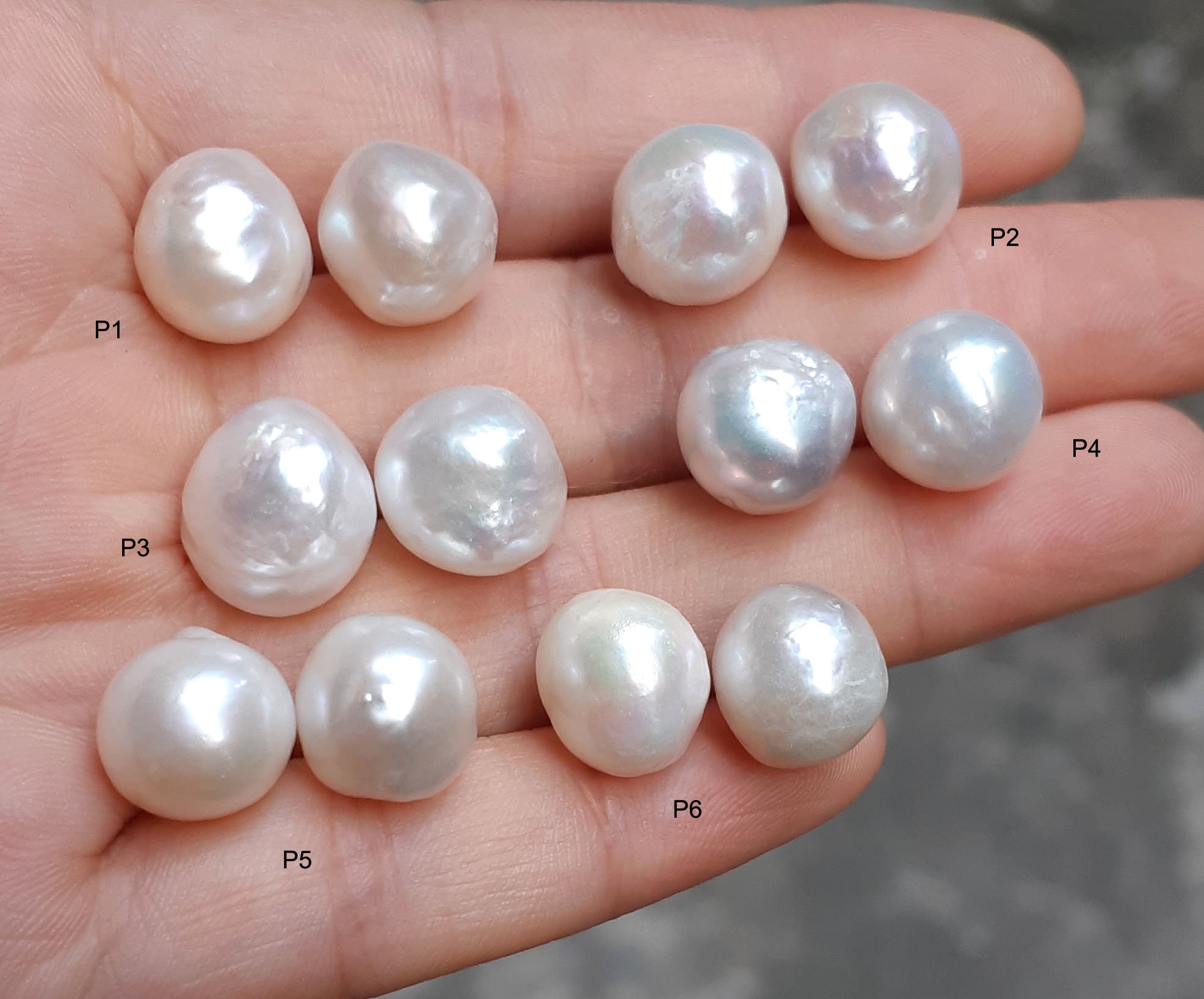 Large Mixed Colour Round Nucleated Baroque Genuine Freshwater Loose Pearls Large Mixed Colour Round Nucleated Baroque Genuine Freshwater Loose Pearls