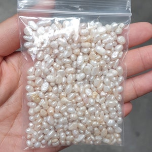 2-5mm Seed pearls, undrilled, white freshwater pearls, tiny pearls, loose real pearls, no hole, 20g