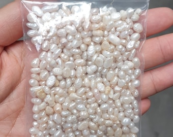 2-5mm Seed pearls, undrilled, white freshwater pearls, tiny pearls, loose real pearls, no hole, 20g