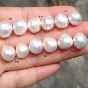 10-13mm Luster Nucleated Pearl Freshwater Pearl Round Edison Pearl Loose Pearls Matching Pair Pearl Edison Pearl White PB643