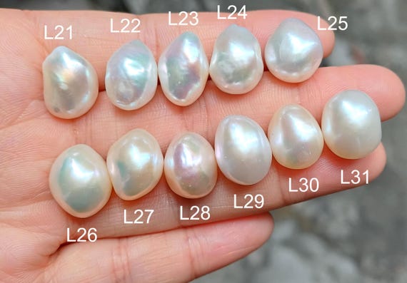 11-14x13-20 mm ホワイト バロック パール ルース ドロップ パール 