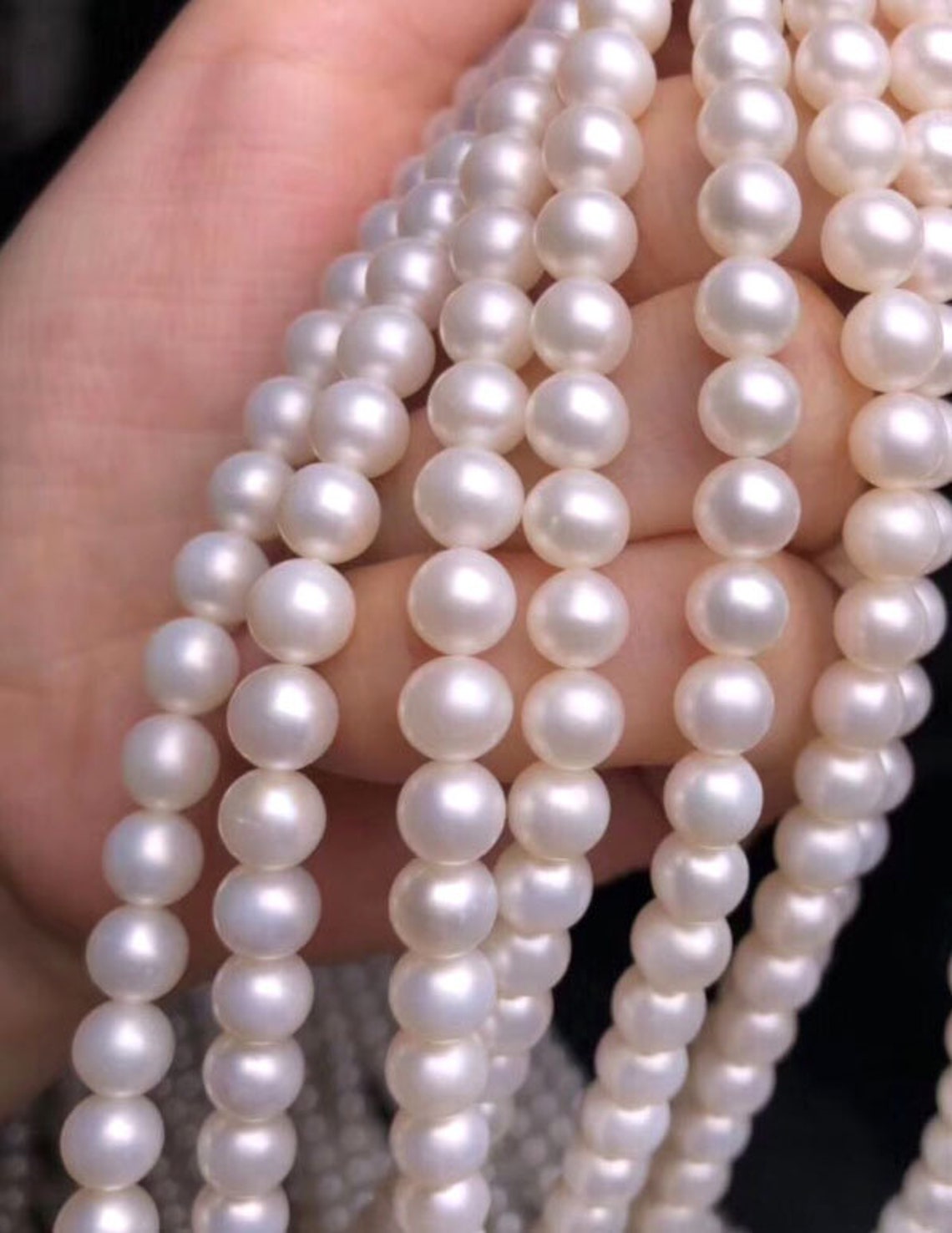 67mm round pearls AA white natural pearls round Etsy