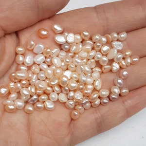 100 Uds AA 4-5mm perlas de agua dulce pepita, perla de agua dulce pepita irregular perla de color asrotado sin agujero PB079