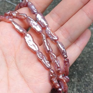 6-7 mm AA + natürliche Farbe Biwa Stick Perlen echte hohe Luster gebohrt natürliche Biwa Perle Perlen PB2187