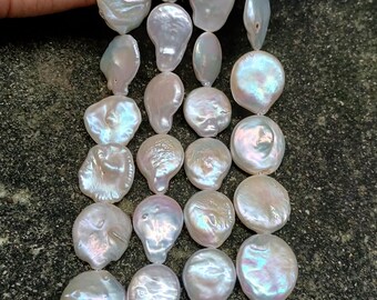 18-25 mm 大粒真珠、ホワイト淡水真珠、PB1982 - Etsy 日本