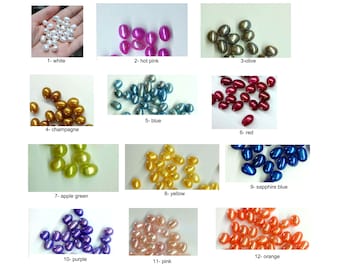 1 PCS Freshwater Oyster with One Drop Oval Pearl Inside, Pearl Party,Bulk Wholesale Pick Your Color PB330