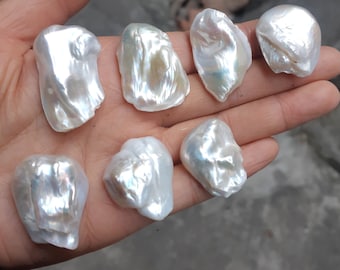 15-25mm Large Baroque Pearls, Natural White Pearls, Irregular Shape Pearl Beads for Jewelry, Big Size Pearls, Single Piece  PB1211