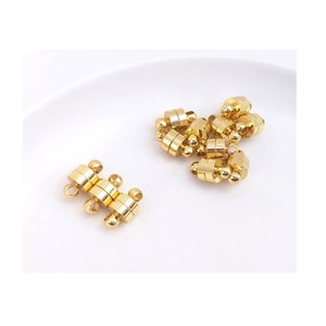 14kt Real Gold Plated Magnetic Clasp 5x11mm/ 6x12mm Necklace Clasp  Bracelet Clasp NOT Easily  Tarnished SB243