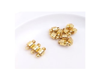 14kt Real Gold Placcato Magnetic Clasp 5x11mm / 6x12mm Collana Fermaglio Bracciale Fermaglio NON Facilmente appannato SB243