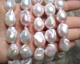 Fireball pearls, 13-18X15-25mm large nucleated baroque pearl, genuine freshwater pearl beads, large teardrop pearls, great quality PB1418