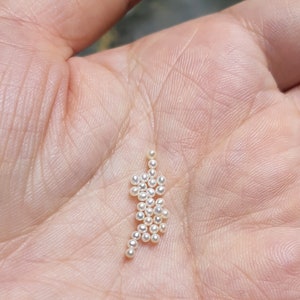 Pérolas de semente de 1-2 mm, pérolas genuínas de água doce, contas soltas, não perfuradas/totalmente perfuradas, pérolas redondas