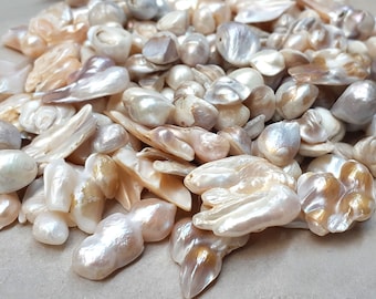10-40mm Large keshi pearl,loose cultured pearls, undrilled, super large pearl beads, irregular pearl mixed, nugget pearl, rough pearl PB029