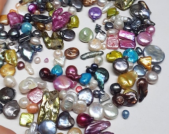 3-25mm Assorted Freshwater Pearls, Mix Pearls with Different Sizes, Colors and Shapes Imperfection PB669