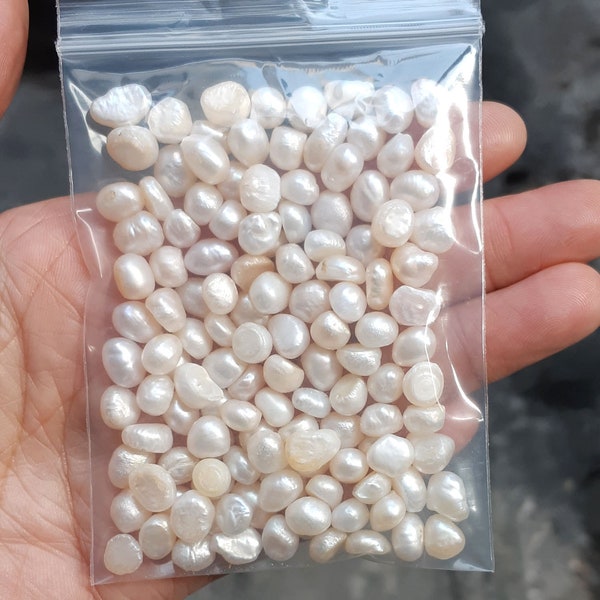 4-9mm white undrilled pearls, baroque pearls, loose cultured pearls, nugget pearls, small pearls, good quality, 50g