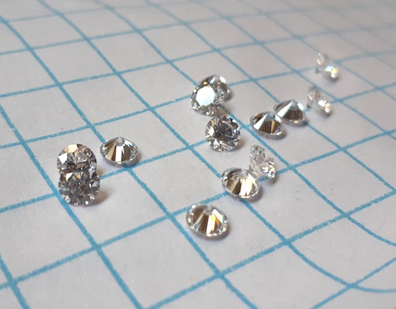 CZ, loose cubic zirconia, wholesale, clear CZ, diamond cut, loose gemstone, brilliant round CZ, 20pcs