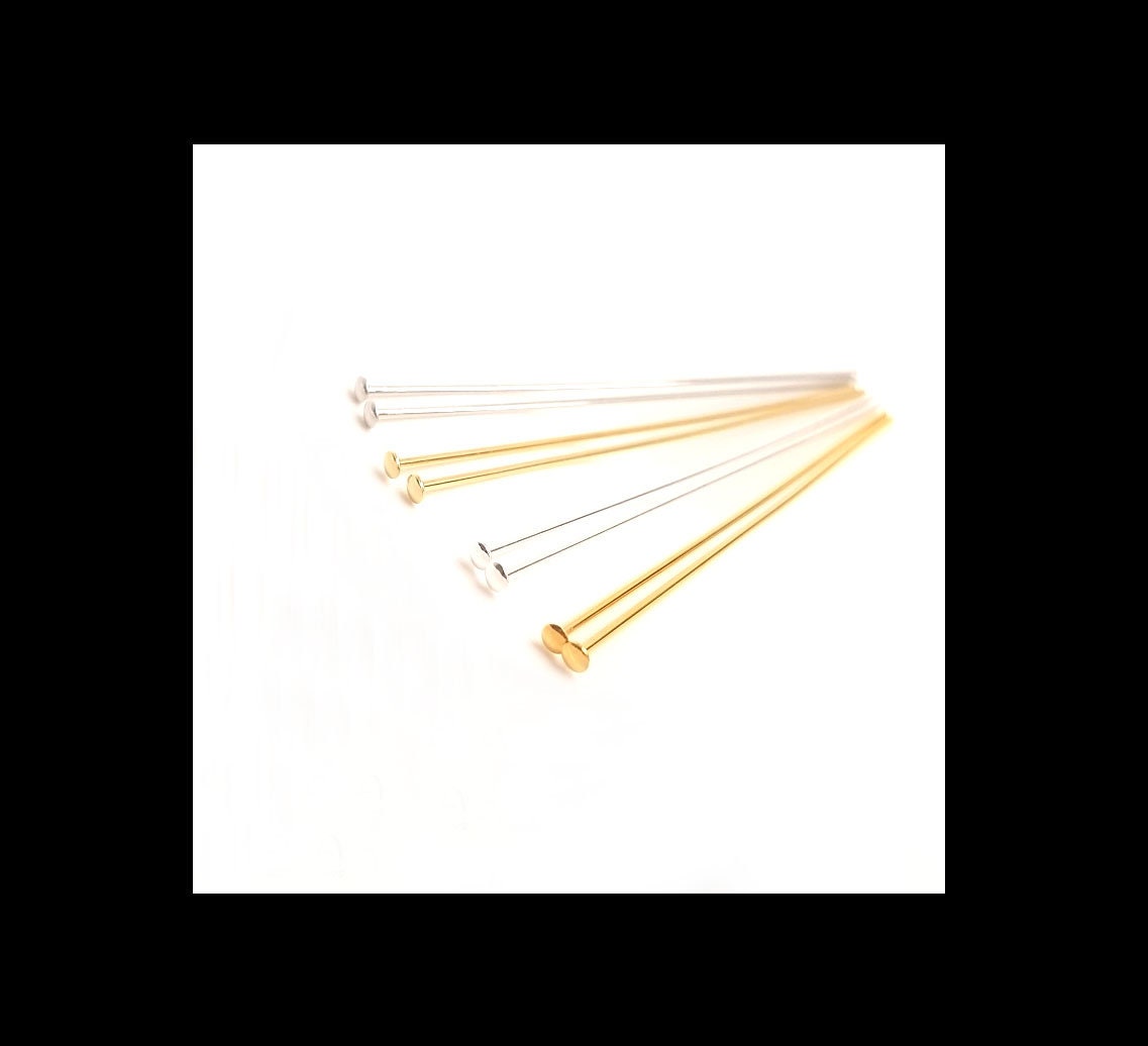 10 Stück 24 Gauge 14K Gold Gefüllte Kugelkopfstifte, 1 Zoll / 1,5 Zoll