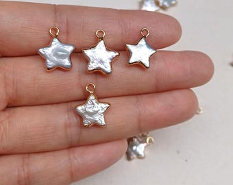 Freshwater Pearl Charm, Star Pearl Pendant, Large Pearl Charm, Add A Dangle, Charm , Add a Dangle Real Pearl PB2097
